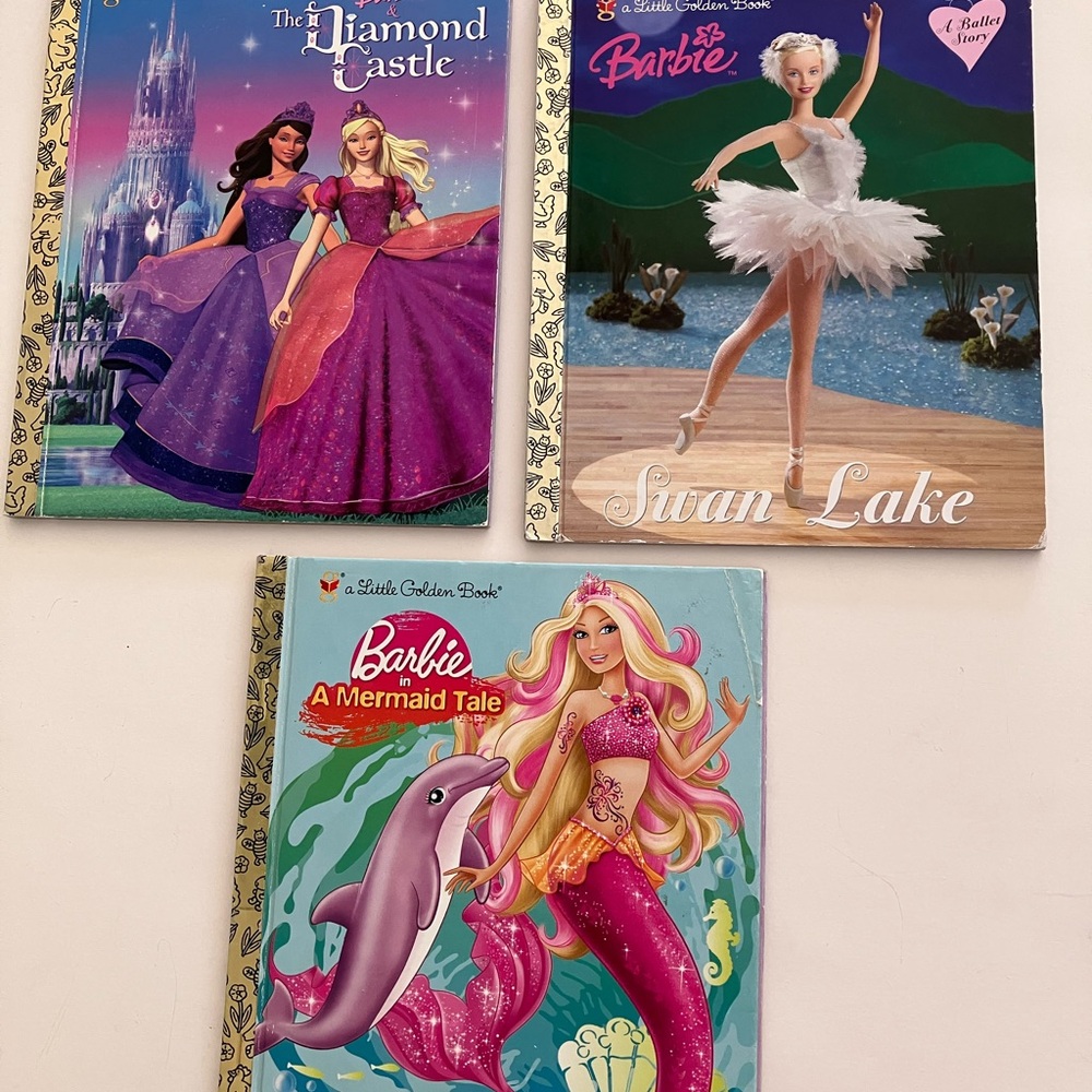 Barbie Little Golden Book Set of Three